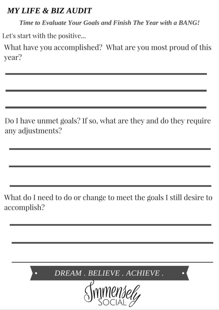 life audit template